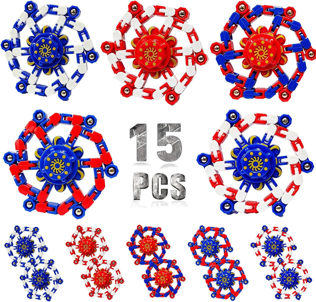 Transformable Fidget Spinners,15PCS Funny Sensory Fidget Toys Adults