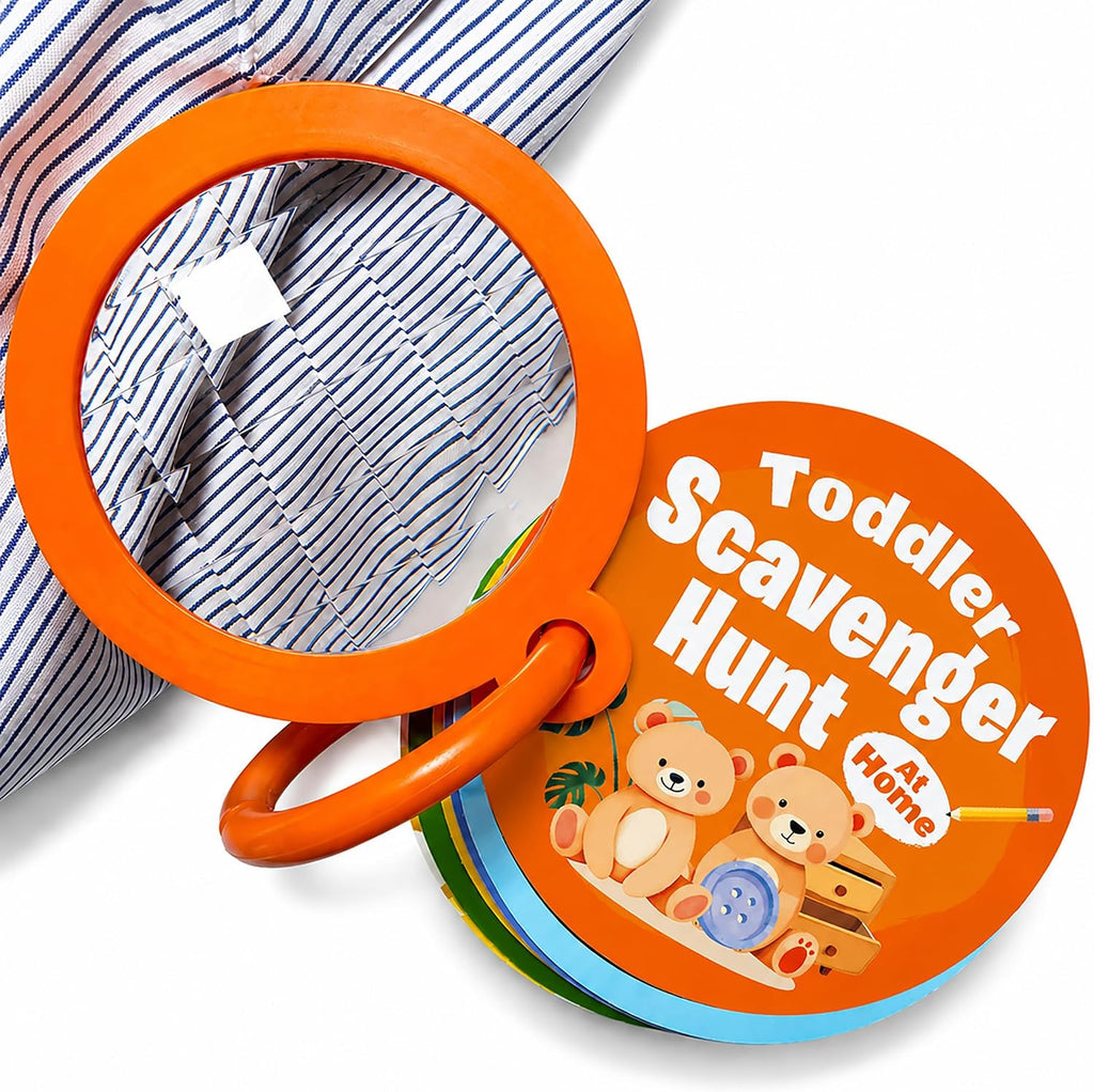 Scavenger Hunt at Home | Indoor Toddler Activity Cards with Magic Kaleidoscopic Lens | Sensory Games for 2-3 Year Olds | Learning Toys | Rainy Day Activity for Kids