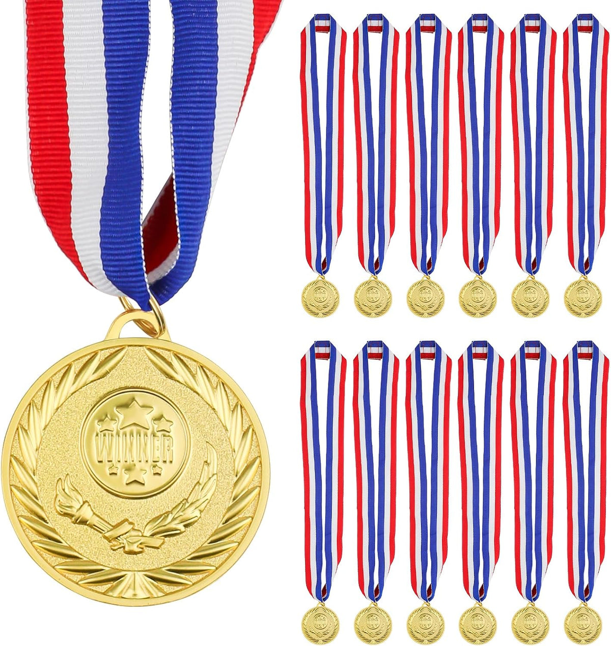 Gold Medals for Awards,1st Winner Medals for Sports, Competitions, Party, Olympic Style, 2 Inches