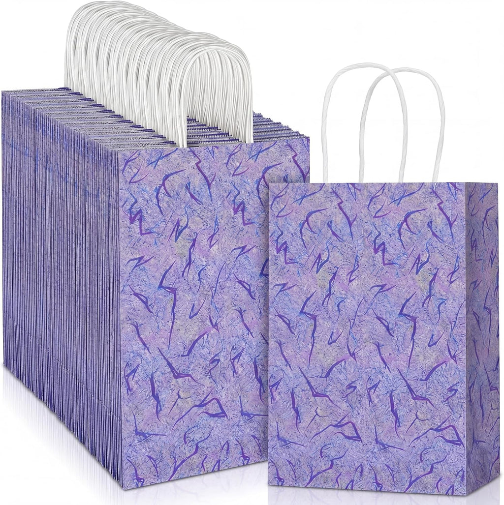 Kolldenn 48 Pcs Kpop Goodie Bags with Handles Purple Lightning Party Bags