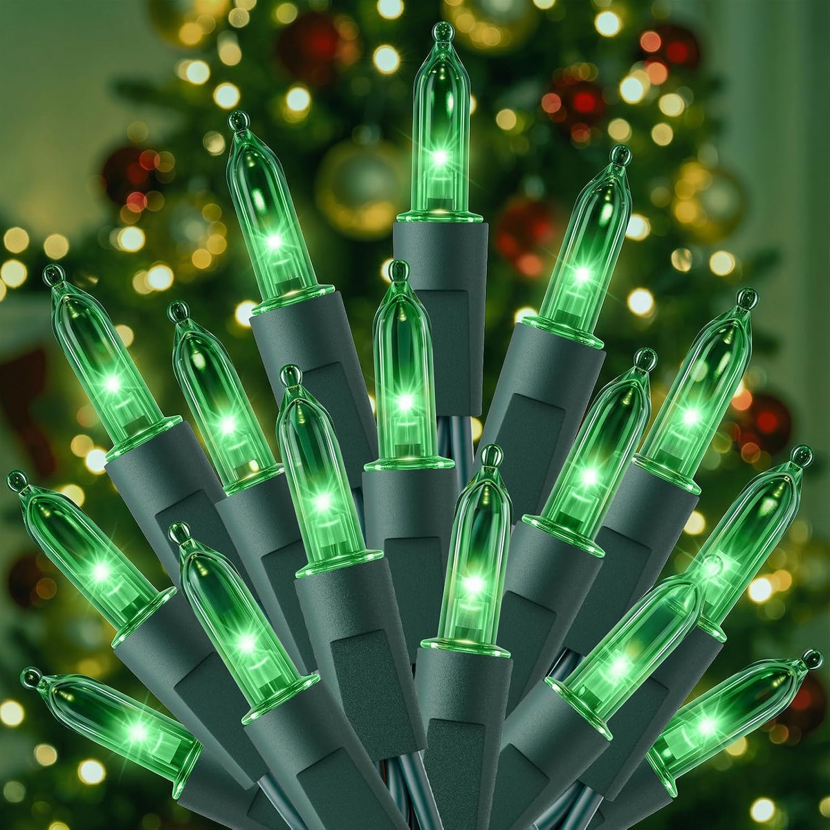 LED Christmas Lights Indoor Outdoor, 33FT 100 Count Mini String Lights