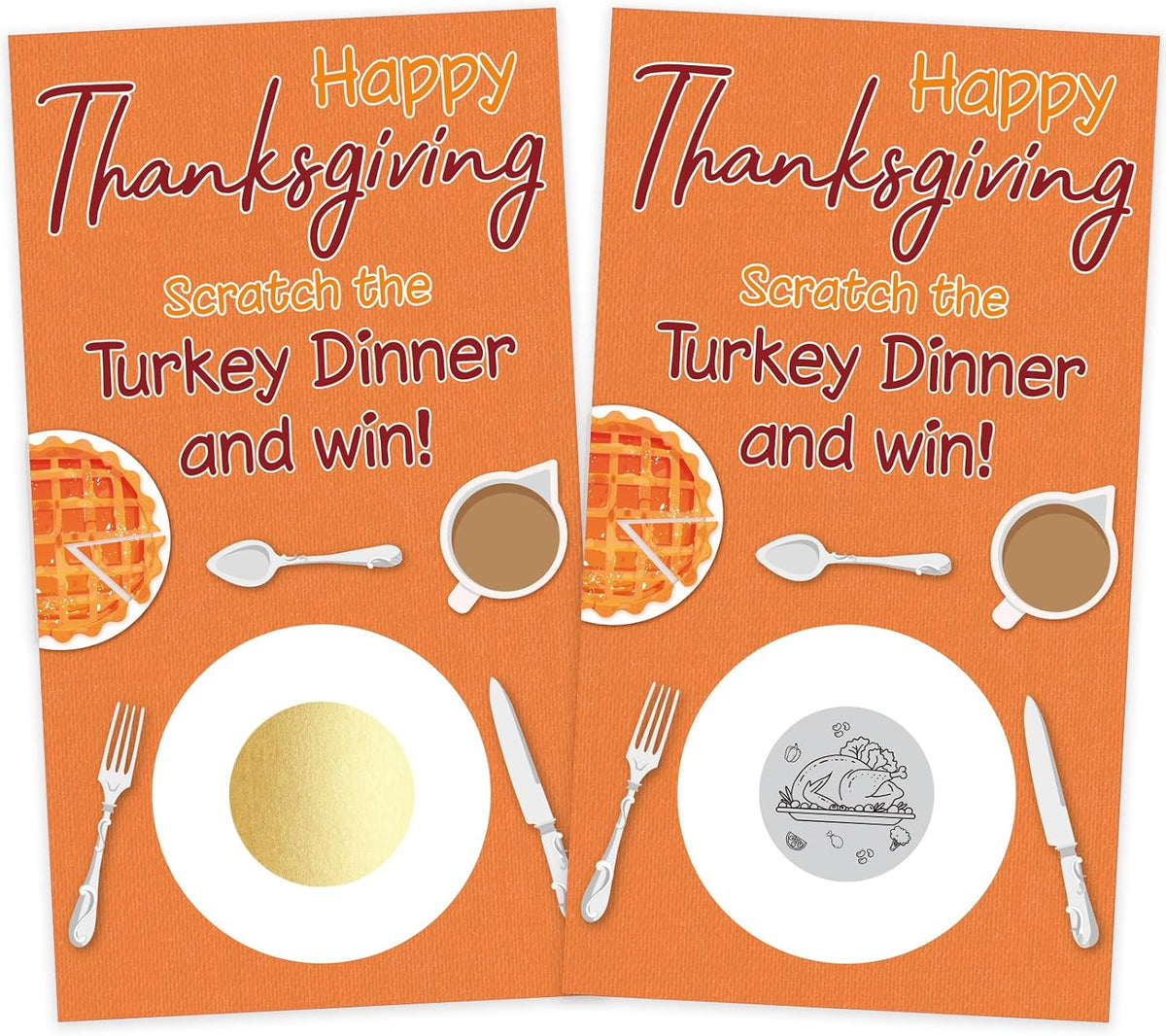 Thanksgiving Scratch Off Cards, Find The Turkey to Win, Fun Thanksgiving Games for Family Party, Family Activities, Friendsgiving, Fall Holiday Games