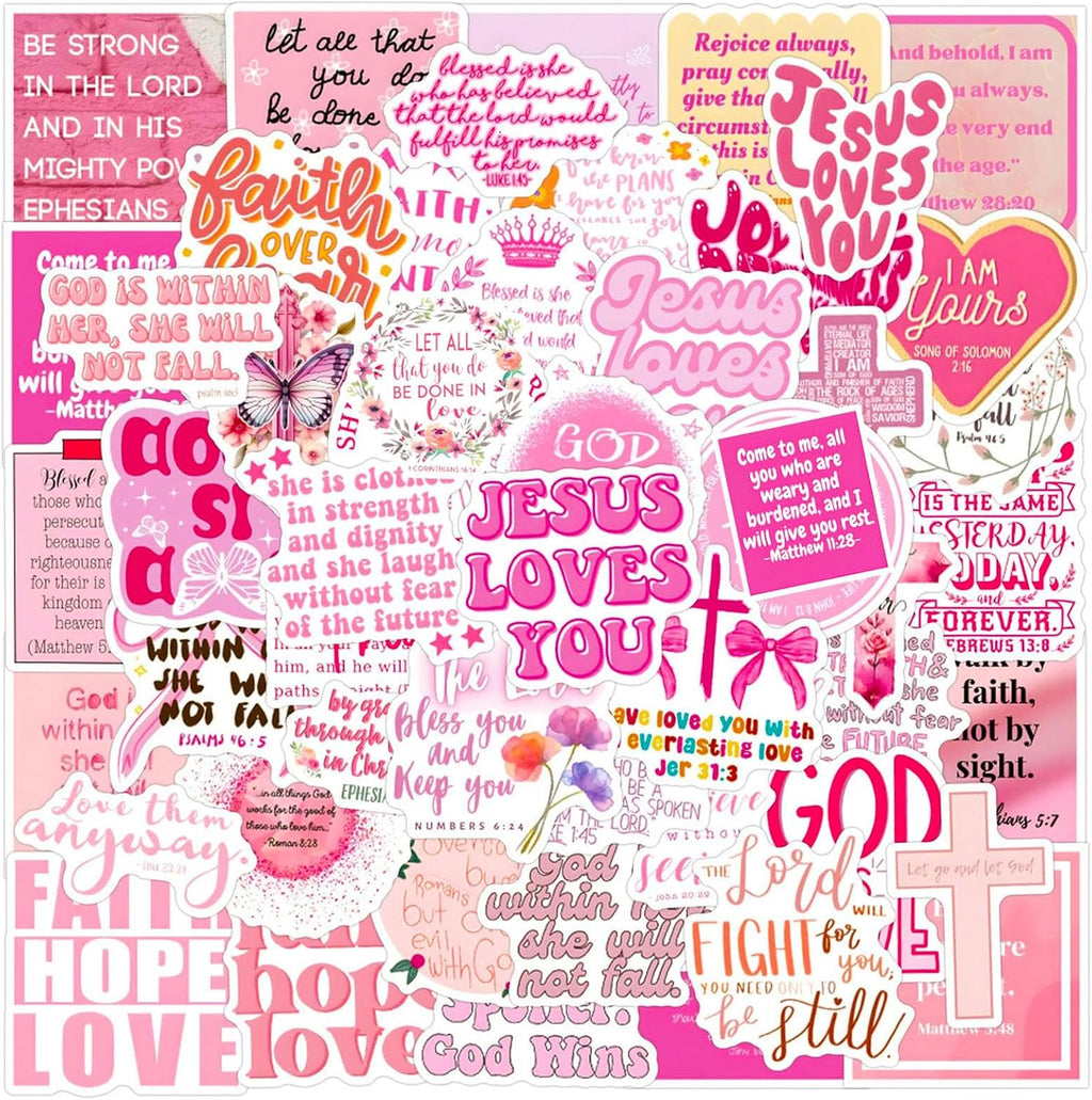 100 PCS Bible Verse Stickers, Jesus Scripture Stickers, Bible Journaling Supplies, Christian Sticker for Water Bottles, Christian Sticker Gifts for Adults and Teens