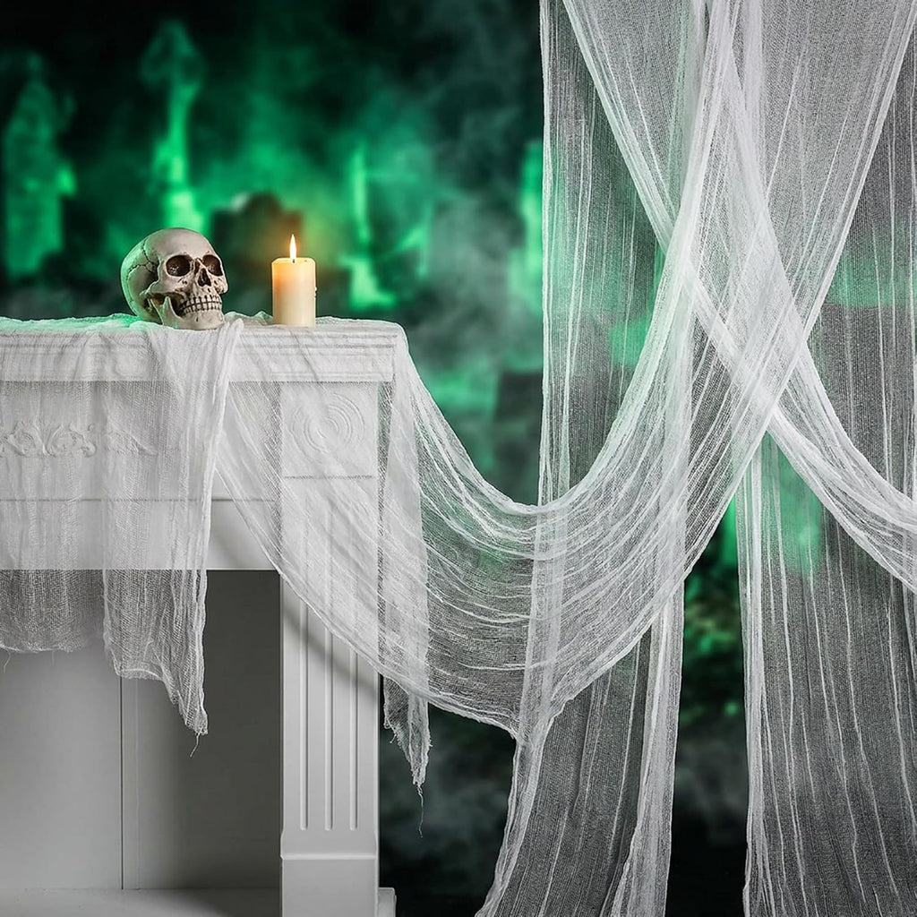 Tlswshsy 500'' x 39''Large Halloween Creepy Cloth, Spooky Gauze Decoration