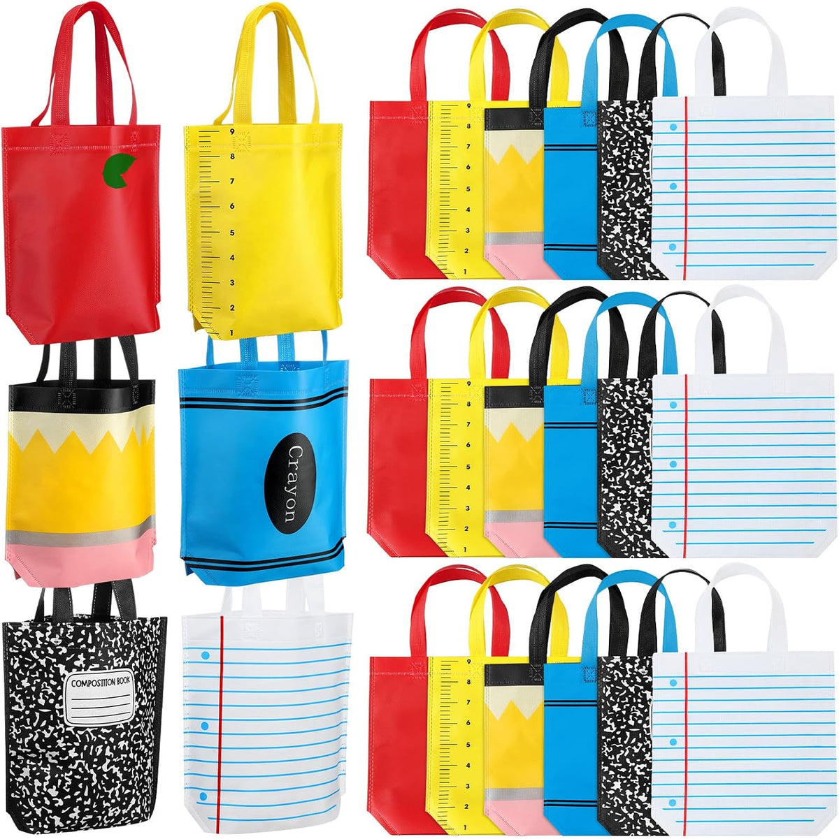 Hosuly 24 Pcs Back to School Gift Bags School Tote Bags Bulk