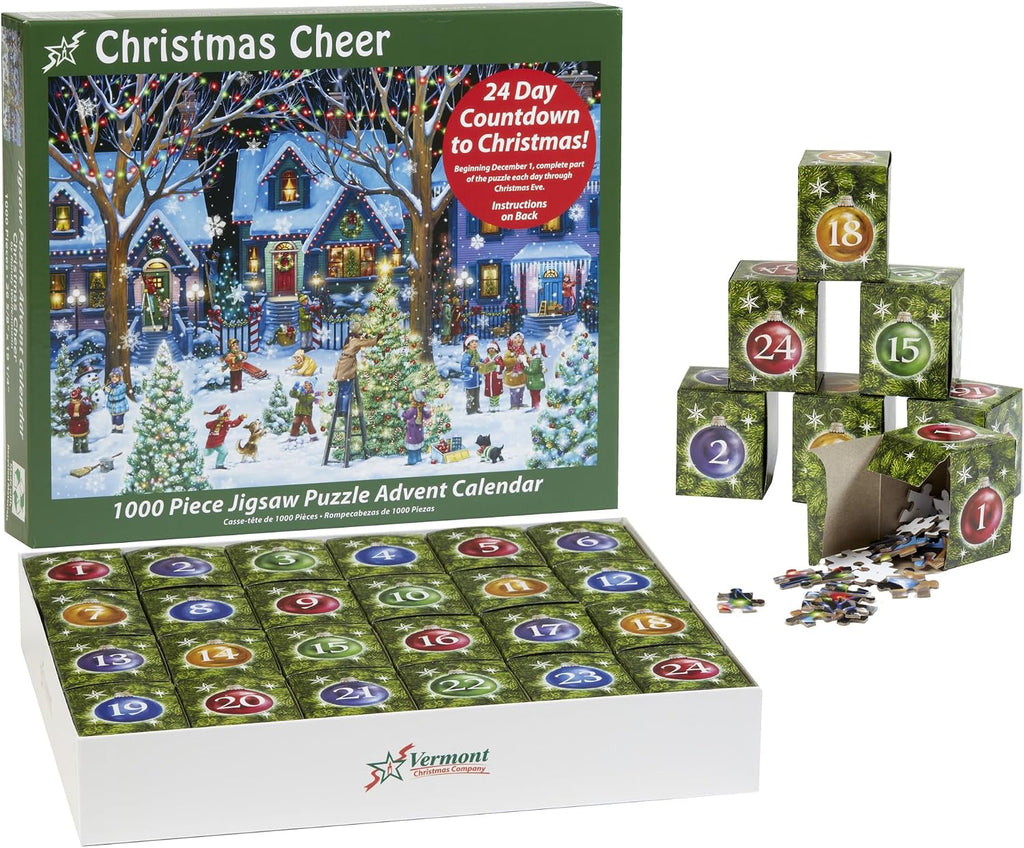 2026 Empty Christmas Advent Calendar Box Set DIY - 24 Days of Surprise Gift Boxes to Fill for Kids, Family & Friends - Green
