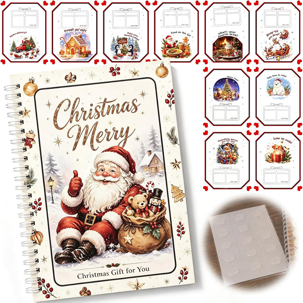 Christmas Gift Card Book,Merry Christmas Gift Card Booklet for Adults Teens