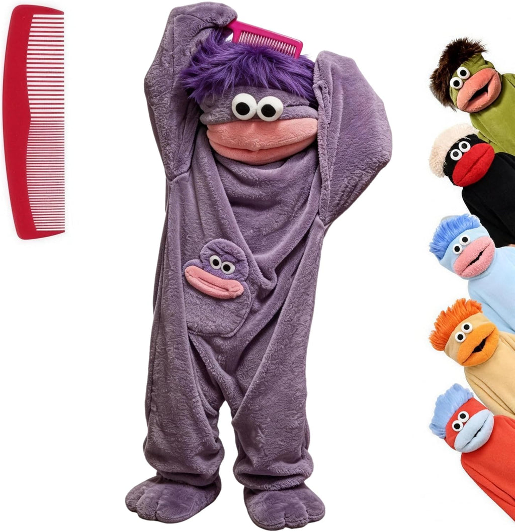 Big Mouth Monster Onesie Silly Monster Onesie Plush Onesie Pajamas Cozy Home Loungewear (No Shoes Included)