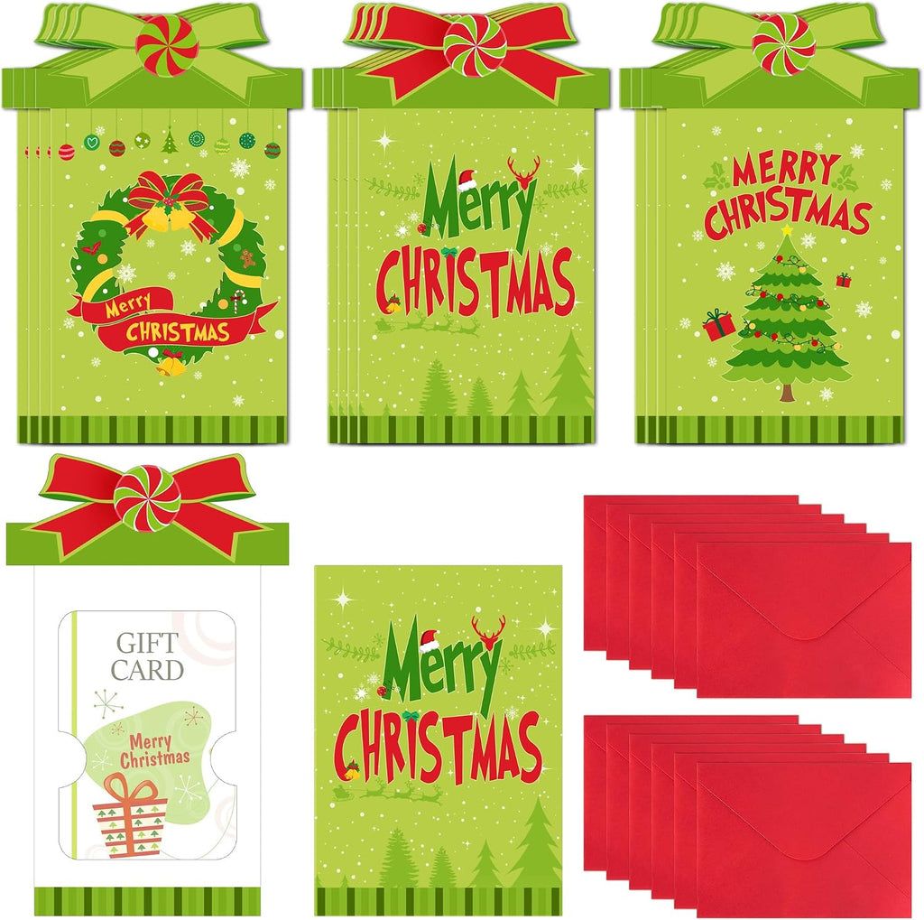 12 Set Christmas Money Gift Card Sleeves, Money Holder Cash Gift Ornaments