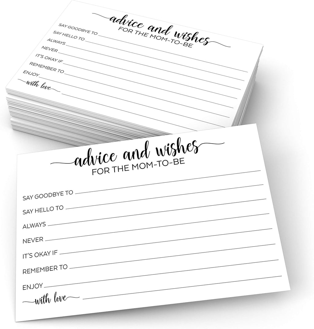 321Done Advice for the Mom to Be Cards, 4x6, Set of 50, White