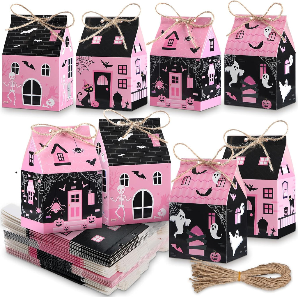 Zhanmai 48 Pcs Pink Halloween Treat Boxes Candy Containers