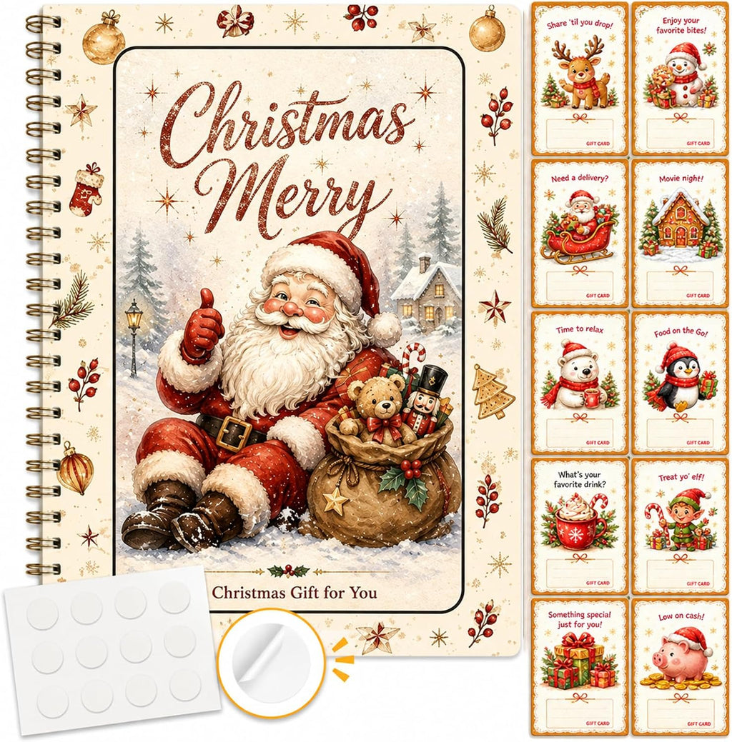 Christmas Gift Card Book, Merry Christmas Gift Card Book for Adults Teens