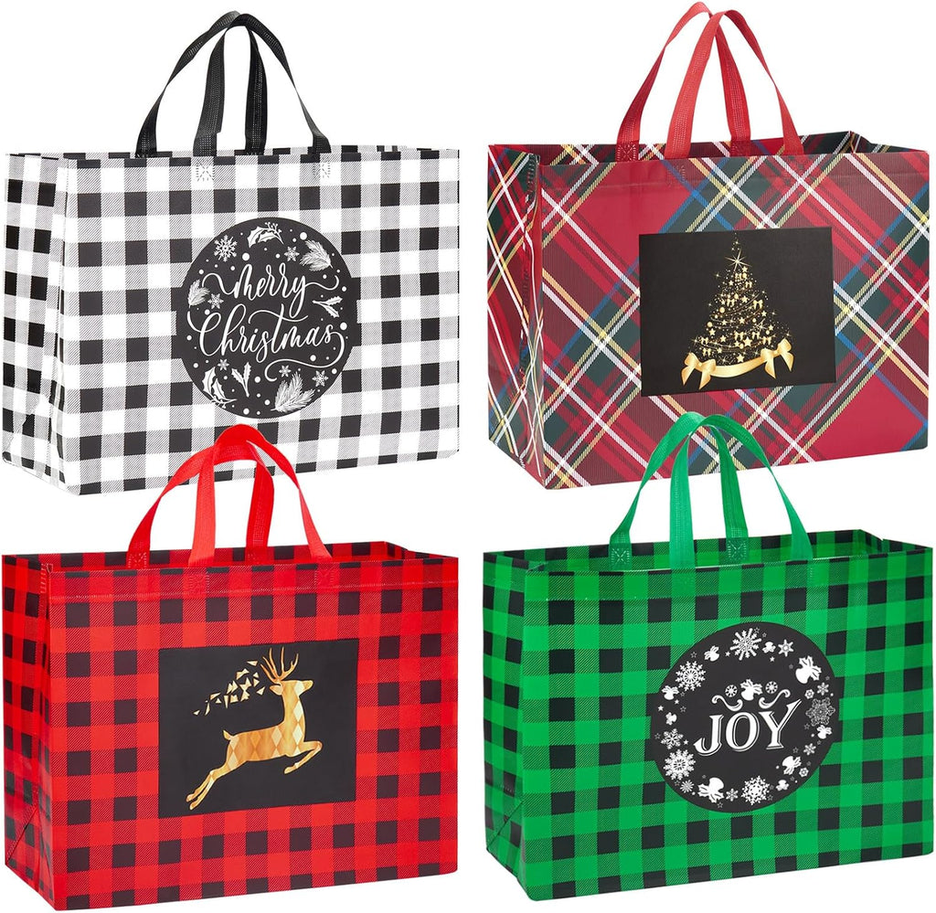 Heetobcos 8 Pack 17" Extra Large Christmas Gift Bags with Handles