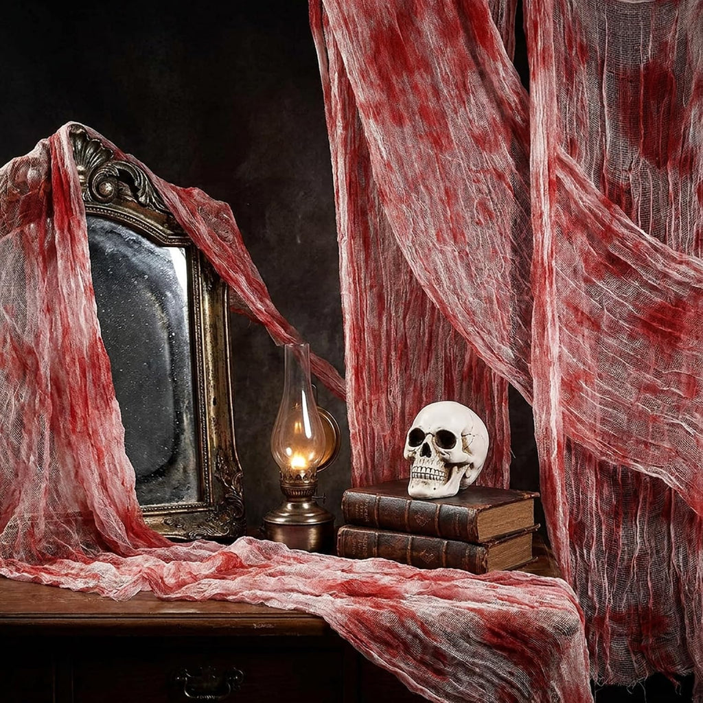 Tlswshsy 500'' x 39''Large Halloween Creepy Cloth, Spooky Gauze Decoration