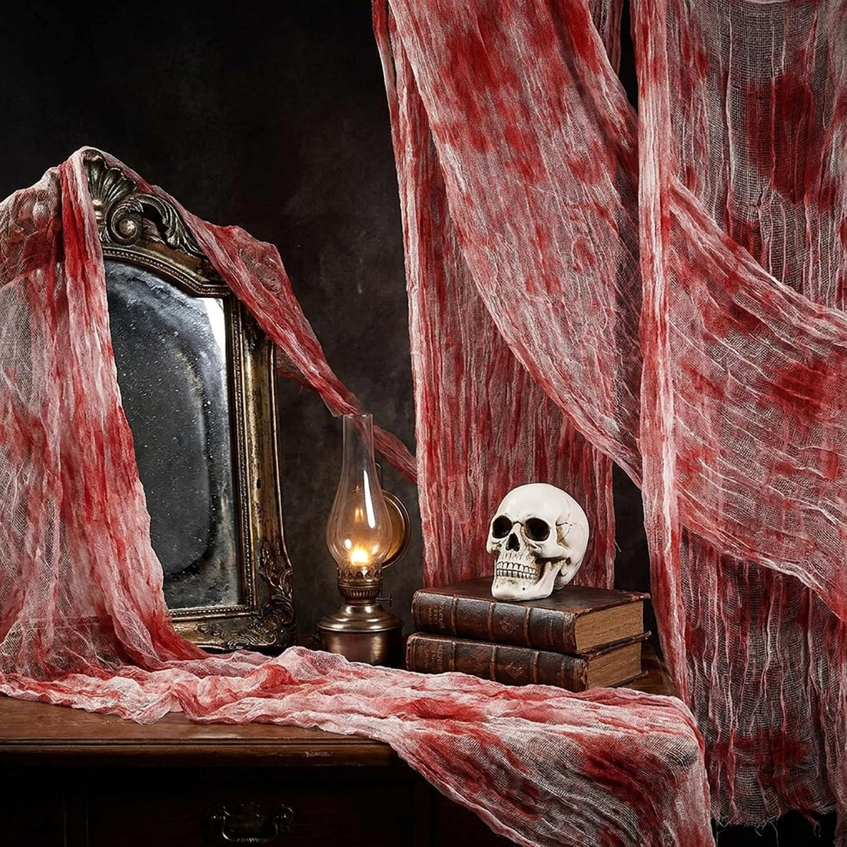 Tlswshsy 500'' x 39''Large Halloween Creepy Cloth, Spooky Gauze Decoration