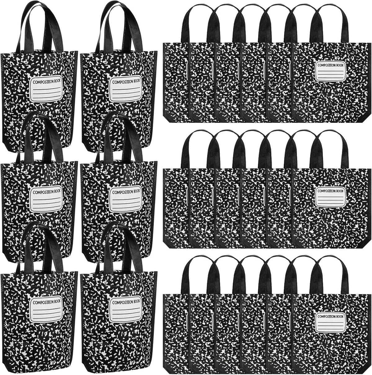 Hosuly 24 Pcs Back to School Gift Bags Composition Book Gift Bags Bulk