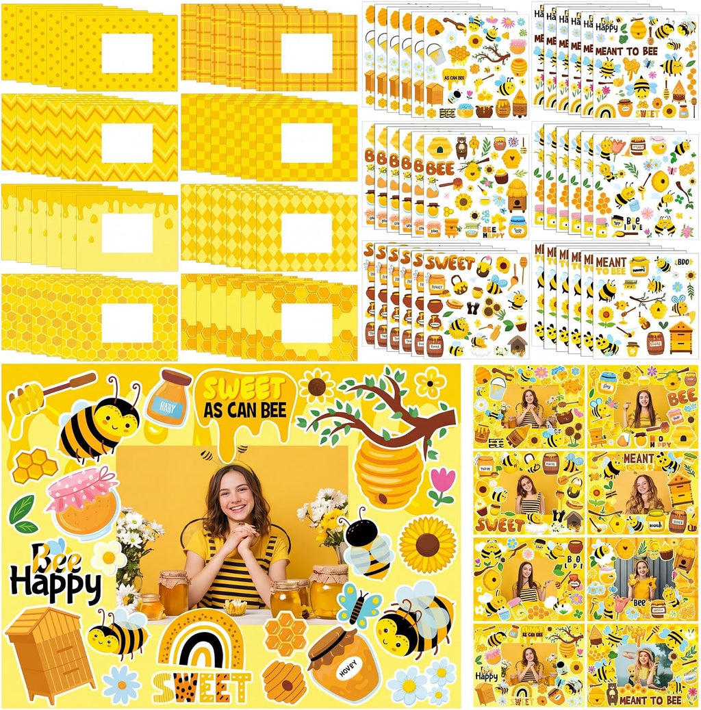 Jetec 48 Sets Back to School Bee Picture Frame Craft Kits with Stickers