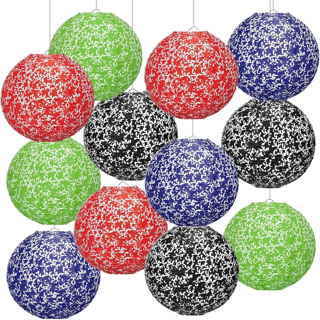 Baquler 12 Pcs Composition Notebook Hanging Lanterns Decoration, Multicolor