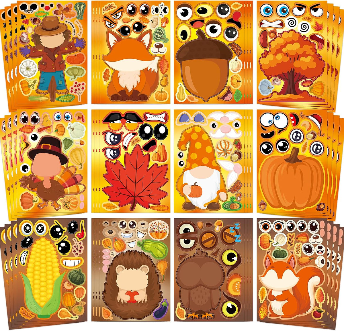 Fall Stickers 48 Sheets Fall Party Favors Crafts for Kids Toddlers
