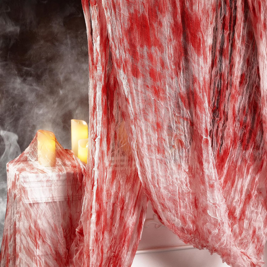 315"x85" Halloween Creepy Blood Cloth, Scary Spooky Cloth with Bloody Print