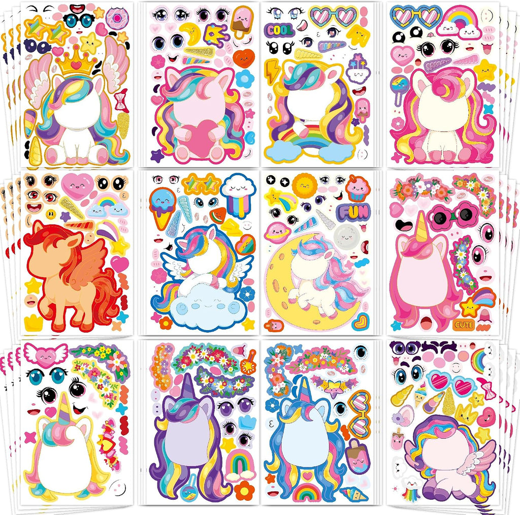 Unicorn Stickers 48 Sheets Unicorn Party Favors Crafts Kids Toddlers