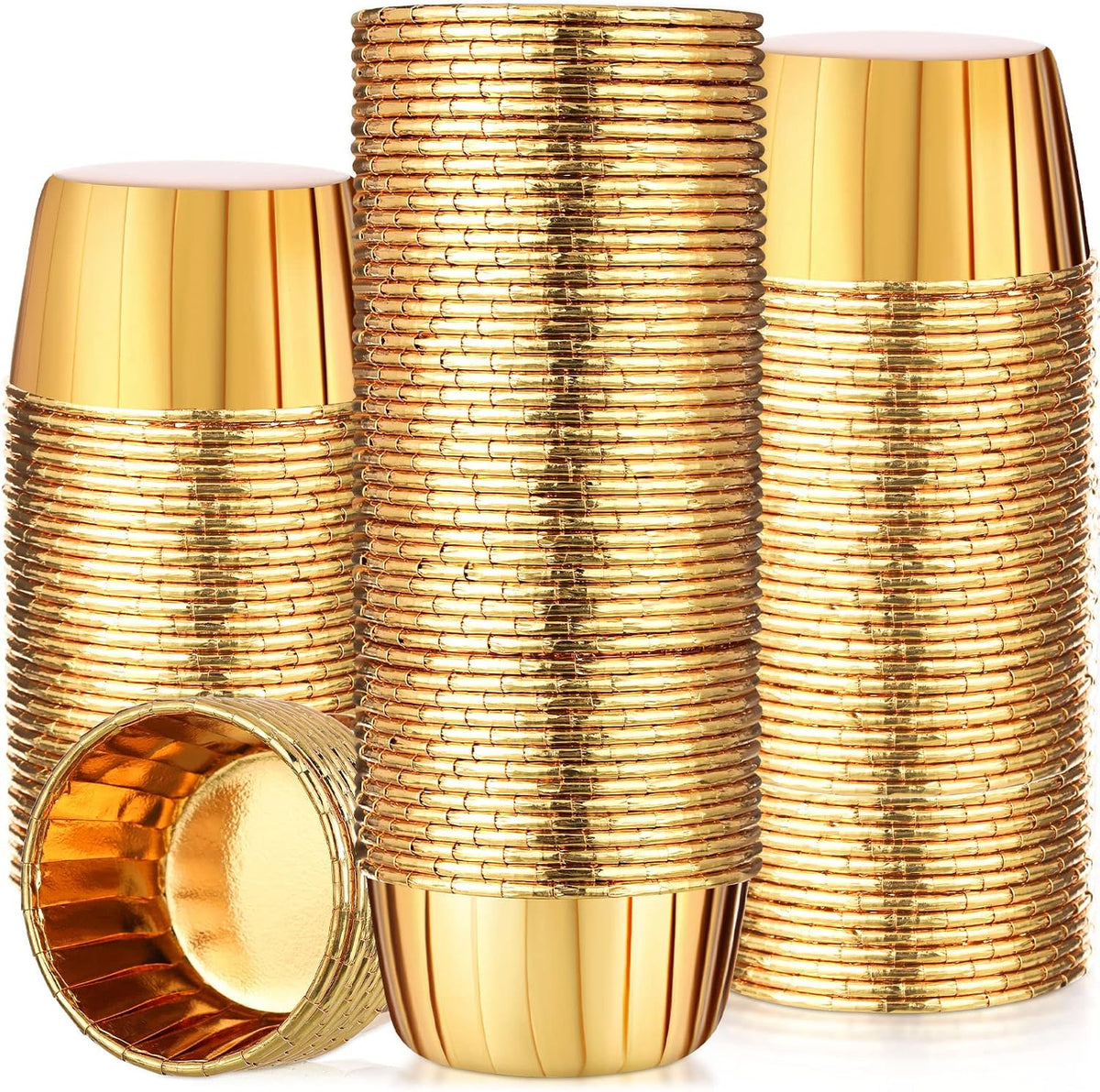 Whaline 600Pcs Christmas Cupcake Wrappers 3 Colors Buffalo Plaid Cupcake Liners Disposable Cake Holders Paper Muffin Cups for Baking Home Kitchen Holiday Party Supplies