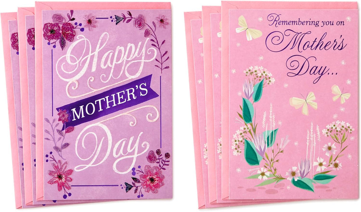 Hallmark Mothers Day Card Assortment, Remembering You on Mother's Day (6 Cards with Envelopes)