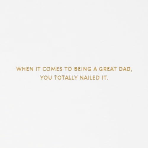 Hallmark Signature Wood Fathers Day Card for Dad (Nuts and Bolts Heart)