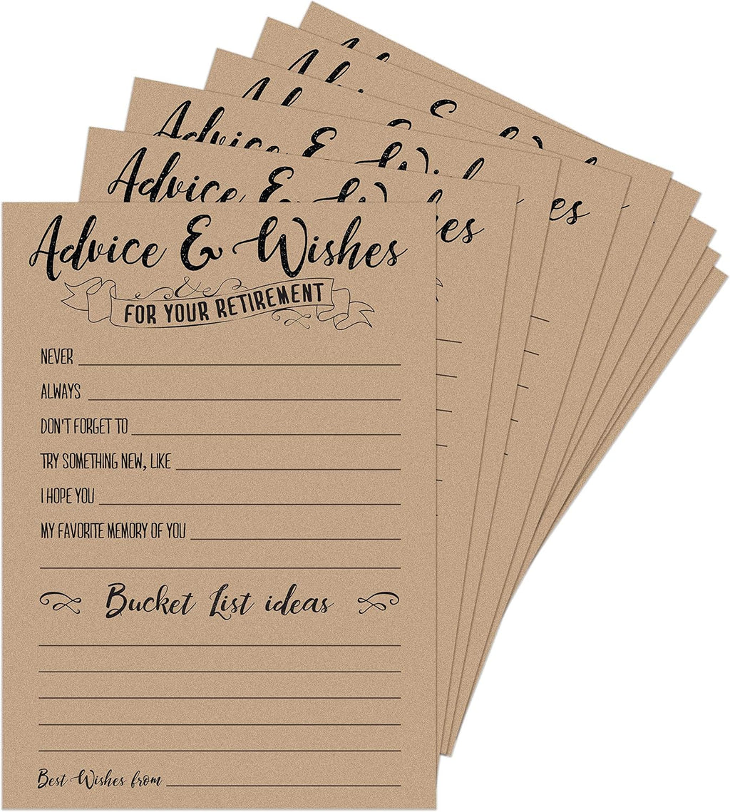 Twerp 50 Retirement Party Advice and Wishes Cards | Retirement Party Decorations and Supplies for the Newly Retired | Guest Book Alternative