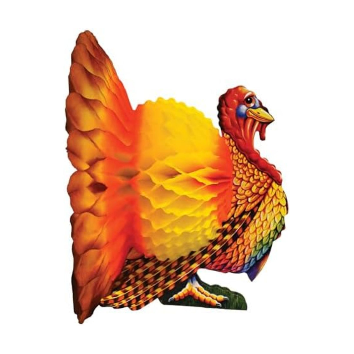 Beistle Tissue Paper Turkey Centerpiece Thanksgiving Party Autumn Fall Harvest Home Decor, Pkg/1