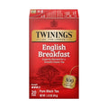 Twinings English Breakfast Black Tea Individually Wrapped Bags, 20 Count (Pack of 1), Flavourful, Robust, Caffeinated, Enjoy Hot or Iced, 20 Teabags