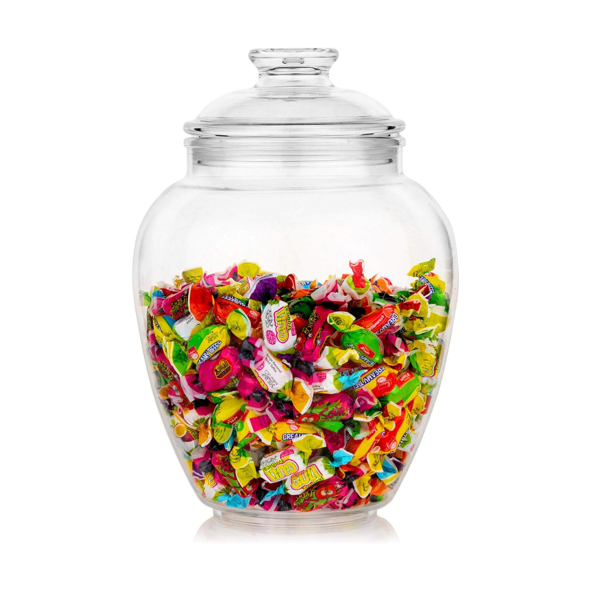 Modern Innovations 128-Ounce Candy & Cookie Jar with Lid, 1 Gallon Premium Acrylic Clear Apothecary Jar, Wedding & Home Décor Centerpiece, Decorative Kitchen Storage Jar, Bathroom Organization