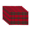 DII Farmhouse Christmas Plaid Dining Table & Kitchen Décor, Holiday Placemat Set, 13x19, Red & Green, 6 Count