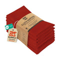 Utopia Kitchen Cotton Blend Red Cloth Napkins [12 Pack, 18x18 Inch]
