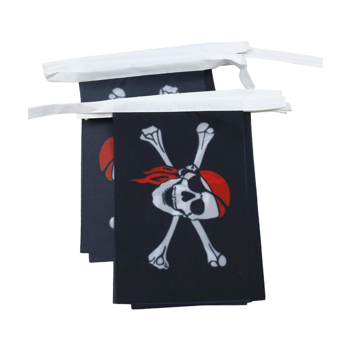 AZ FLAG Pirate Red Bandana Bunting 20 ft 20 flags Light Polyester