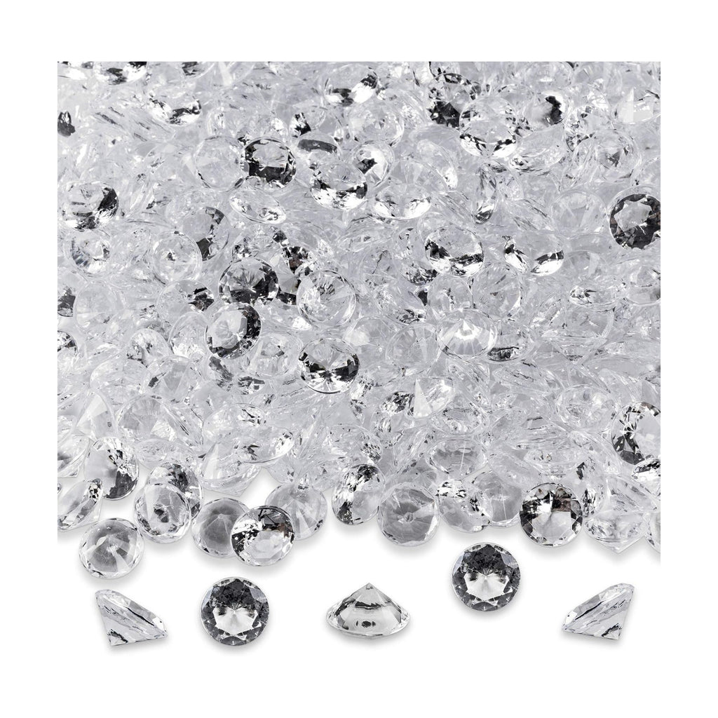 Super Z Outlet Diamond Table Confetti Party Toy Decorations for Weddings, Bridal Shower, Birthdays, Graduations, Home, and more. 800 COUNT, 4 Carat/8mm Jewels