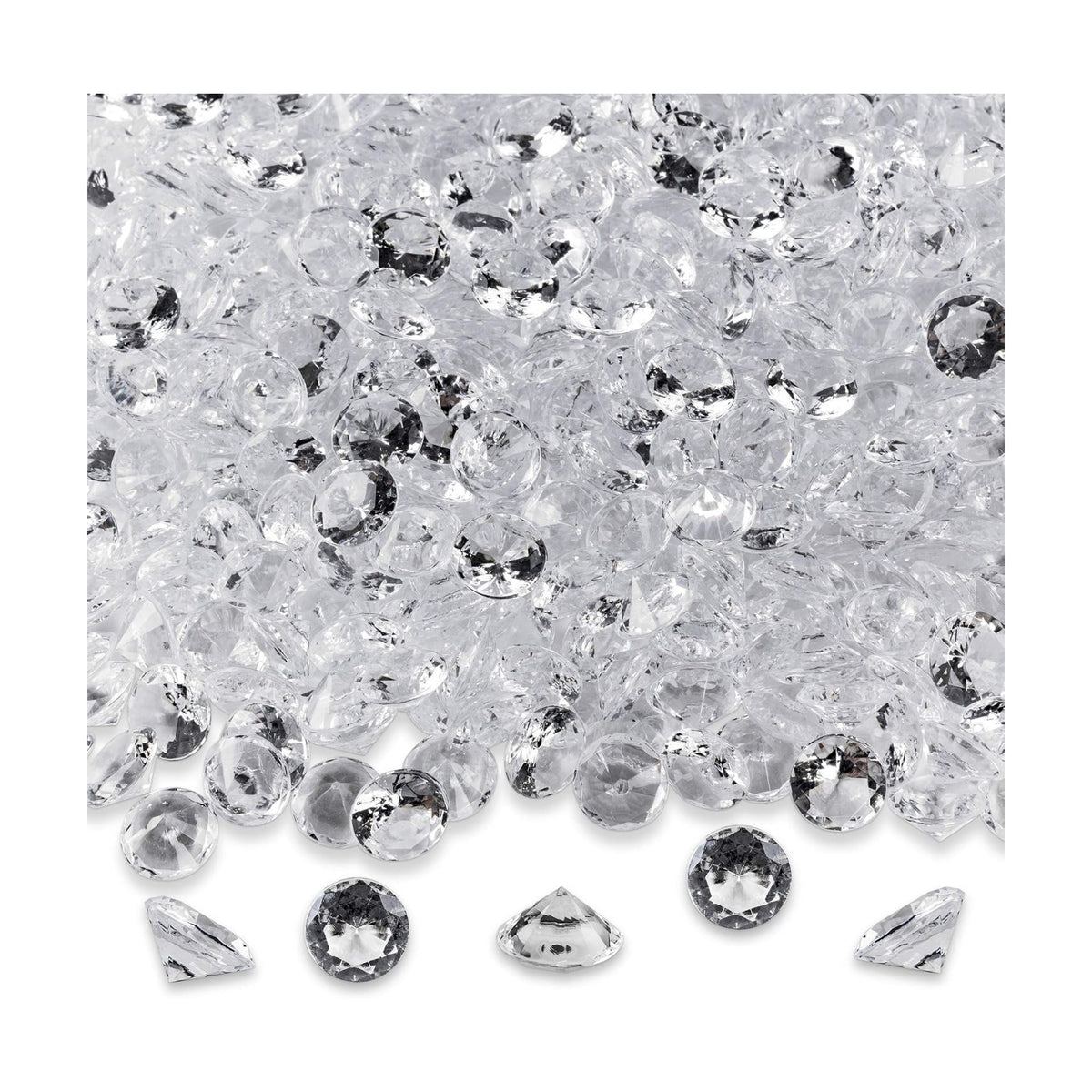 Super Z Outlet Diamond Table Confetti Party Toy Decorations for Weddings, Bridal Shower, Birthdays, Graduations, Home, and more. 800 COUNT, 4 Carat/8mm Jewels