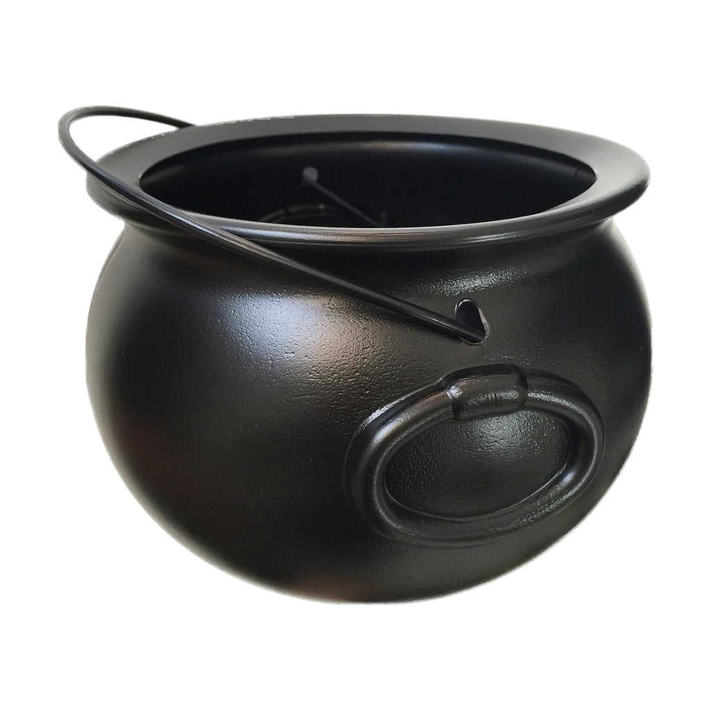 GiftExpress 8" Black Cauldron Bucket – Halloween Candy Bowl, Trick or Treat, St. Patrick's Pot of Gold Decor, Witch Kettle for Party Supplies