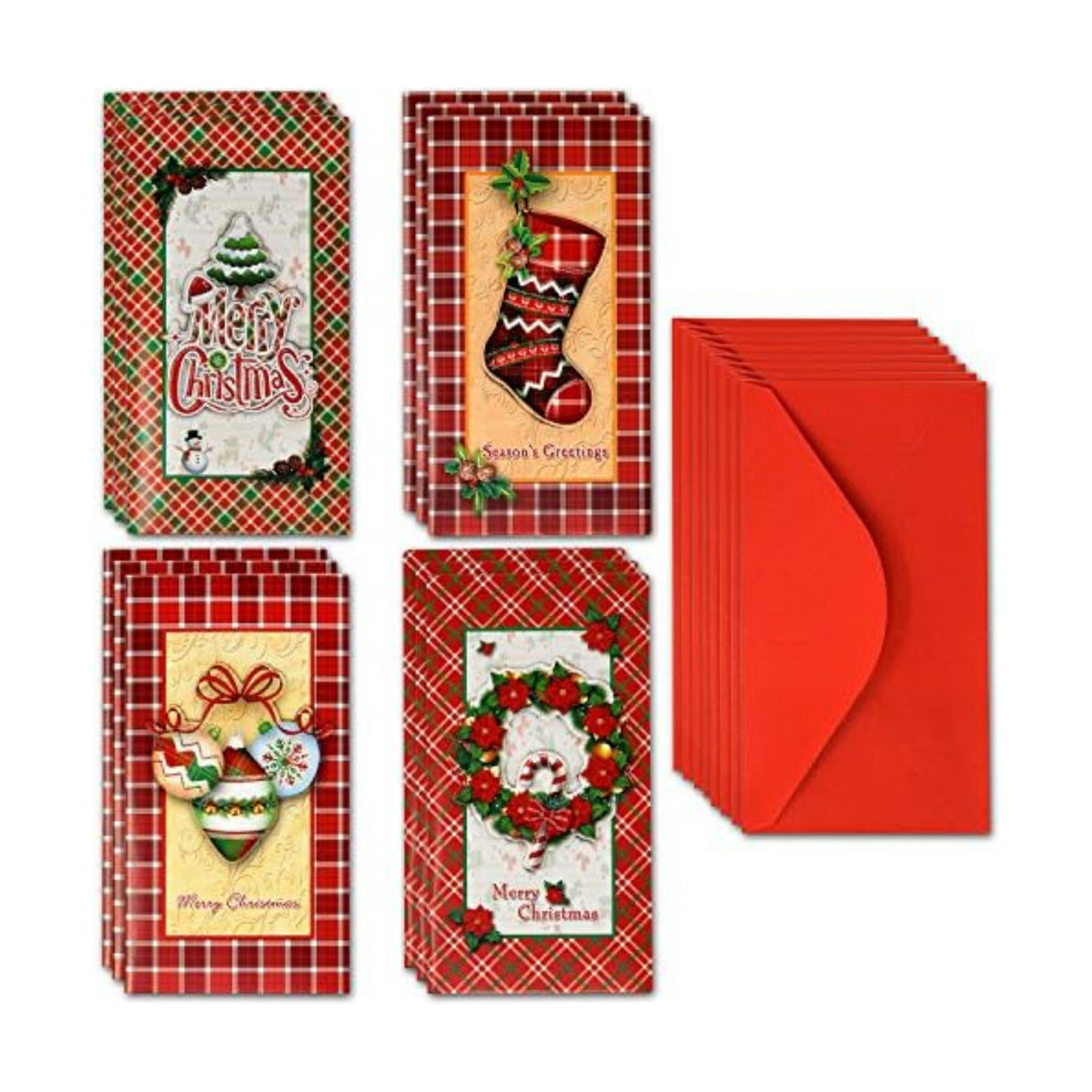 Gift Boutique Christmas Money or Gift Card Holders with Envelopes 12 Count