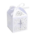 Baptism Favor Boxes, White, 50PCS, 2.2"x2.2"x2.2"