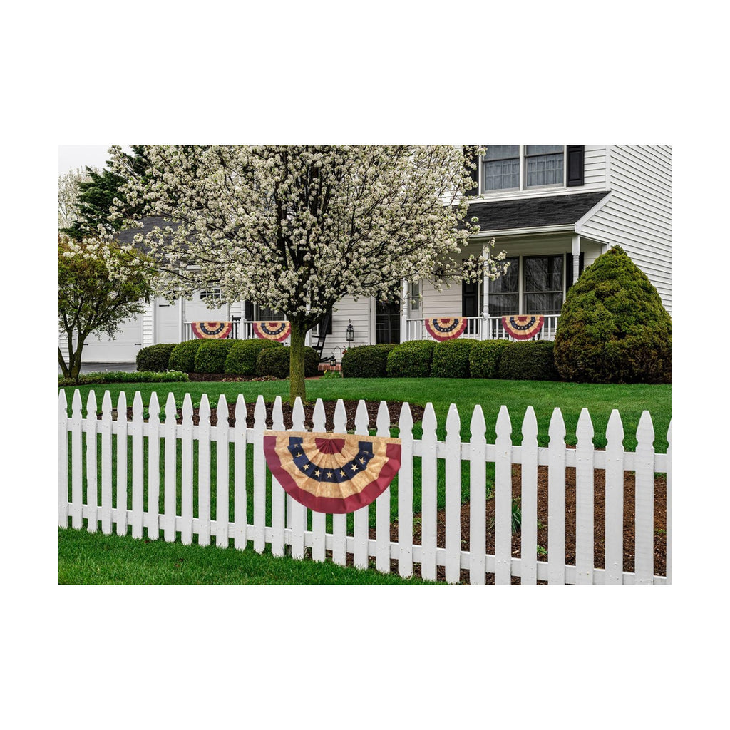Briarwood Lane 4th of July Bunting 48" X 24 Tea Stained Patriotic For 4th of July Bunting
