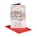 American Greetings Christmas Card for Family, Friends, or Someone Special, Shimmering Winter Cabin Scene Holiday Greeting (All the Joys)