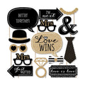 Mrs. and Mrs. - Gold - Lesbian Wedding Photo Booth Prop Kit - 20pc