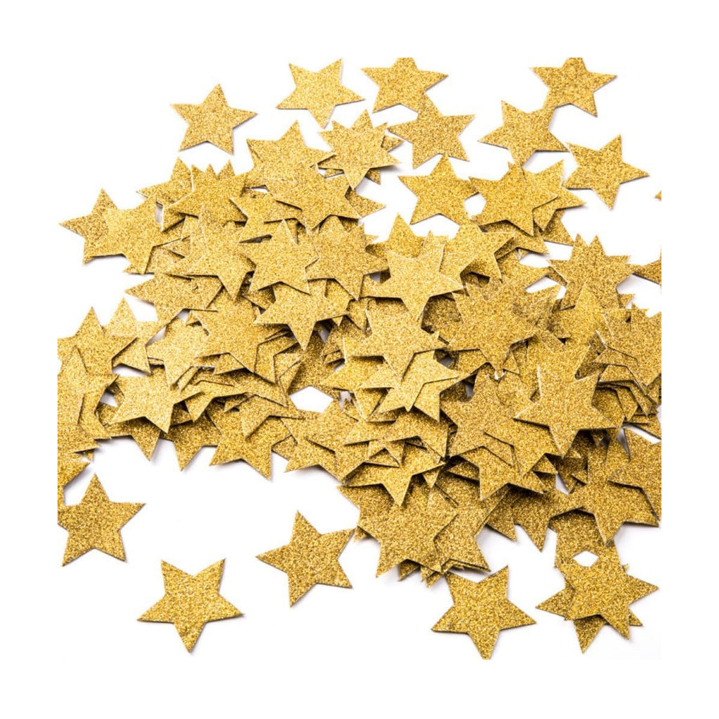MOWO Gold Glitter Stars Confetti Party Table Decoration, 1.2'', 200pc
