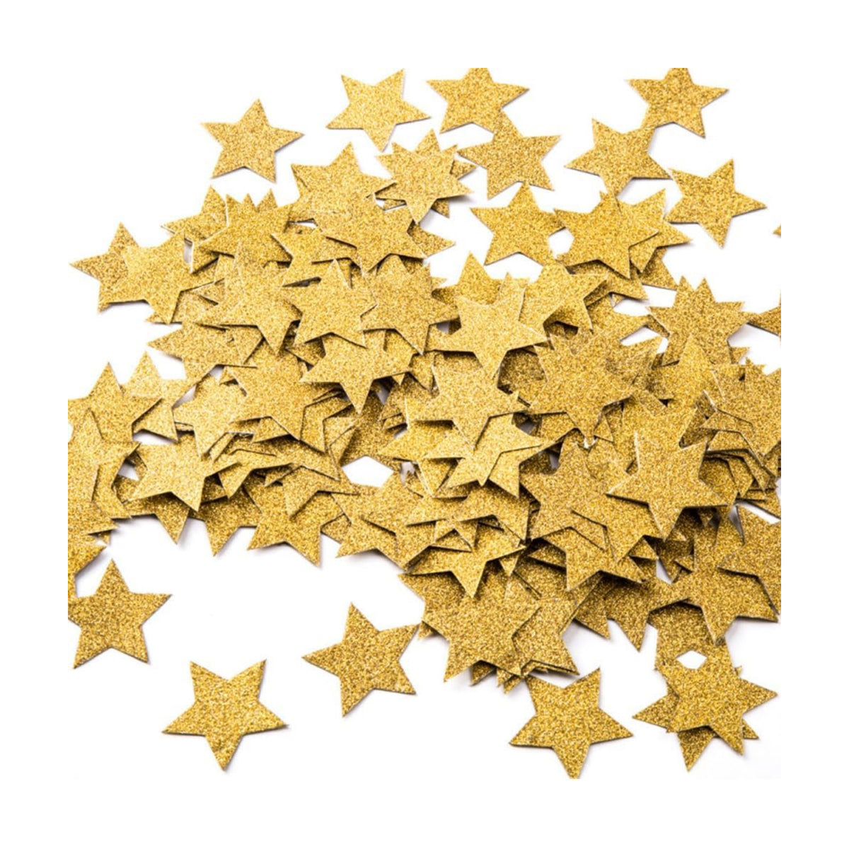 MOWO Gold Glitter Stars Confetti Party Table Decoration, 1.2'', 200pc