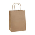 BagDream Gift Bags with Handles 8x4.25x10.5 Inch Brown 100 Pack Bulk