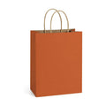 BagDream Medium Gift Bags with Handles 8x4.25x10.5 Inch Orange 100 Pcs Bulk