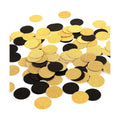 MOWO Gold Glitter and Black Confetti Circle Table Decoration, 1.2", 200pc