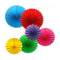 6-Pack Colorful Paper Fans, Hanging Party Decorations