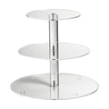 Acrylic Cupcake Stand, Clear Dessert Display Hoder Stand With Base for Wedding, Party, Baby Shower, Get-together, 3 Tier Round, Transparent